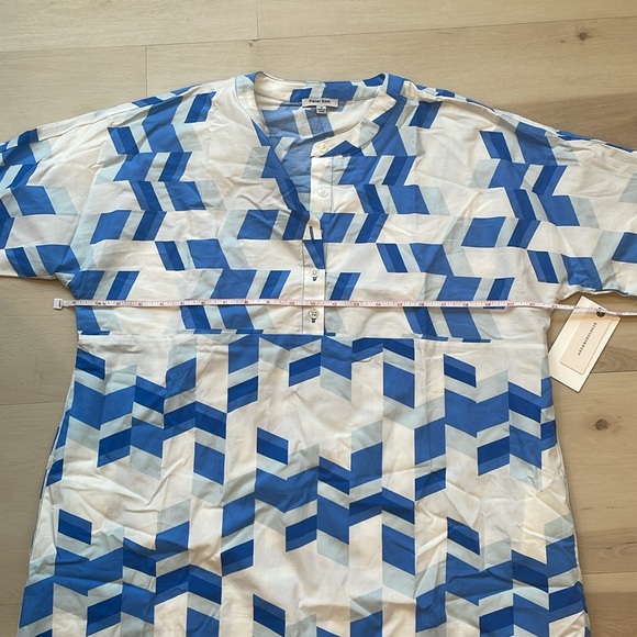 NWT ANTHROPOLOGIE Blue Peter Som Cressida Henley Geometric Tunic Dress M… - Picture 7 of 8
